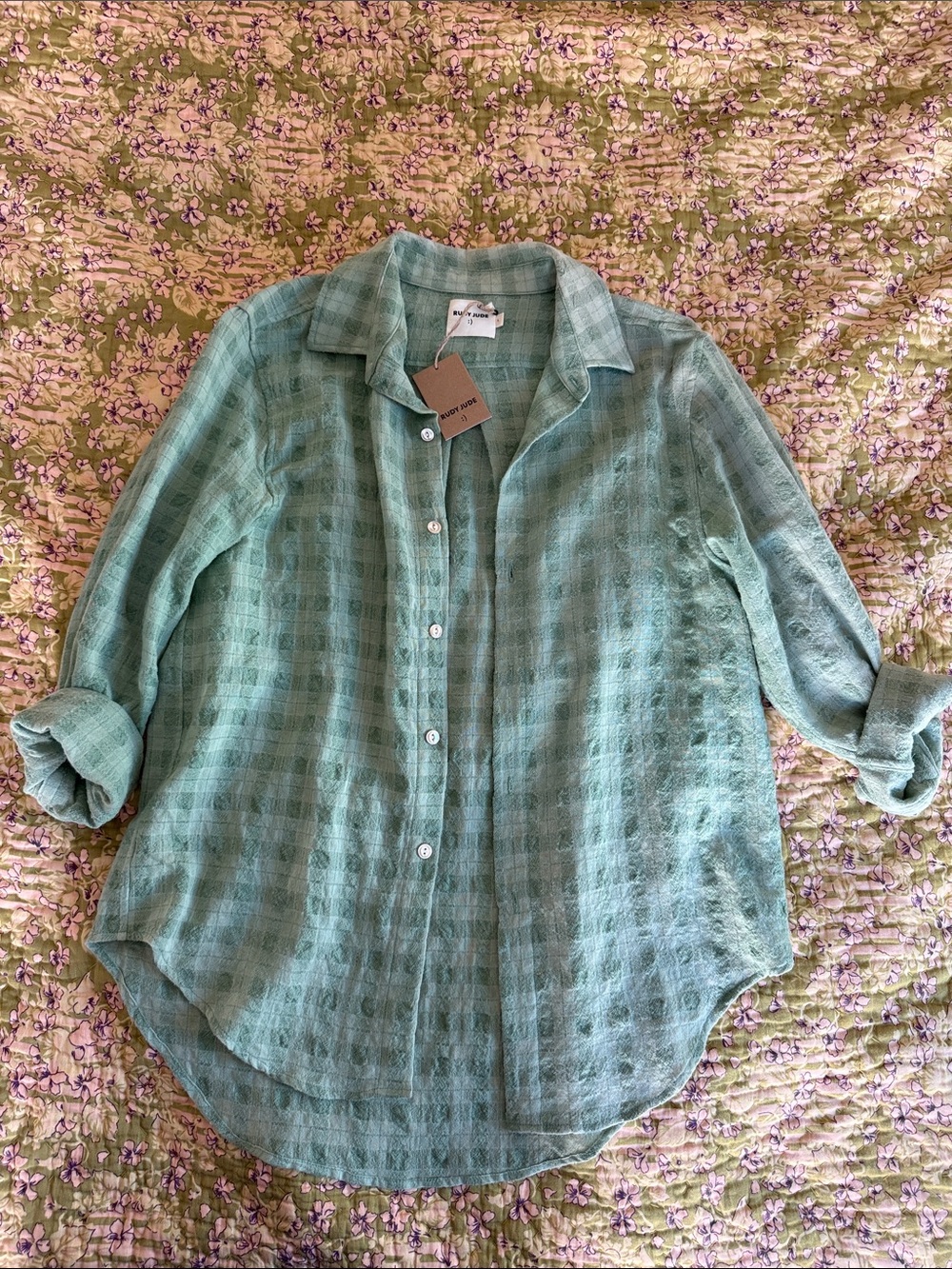 Rudy Jude Green Button Top